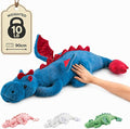 35.4" Weighted Dragon Plush Toy, 10lb Weighted Stuffed Animals, Silent Glass Beads Large Dragon Pillow for Sensory Relaxation for Kids and Adults, for Bedtime & Lounging
