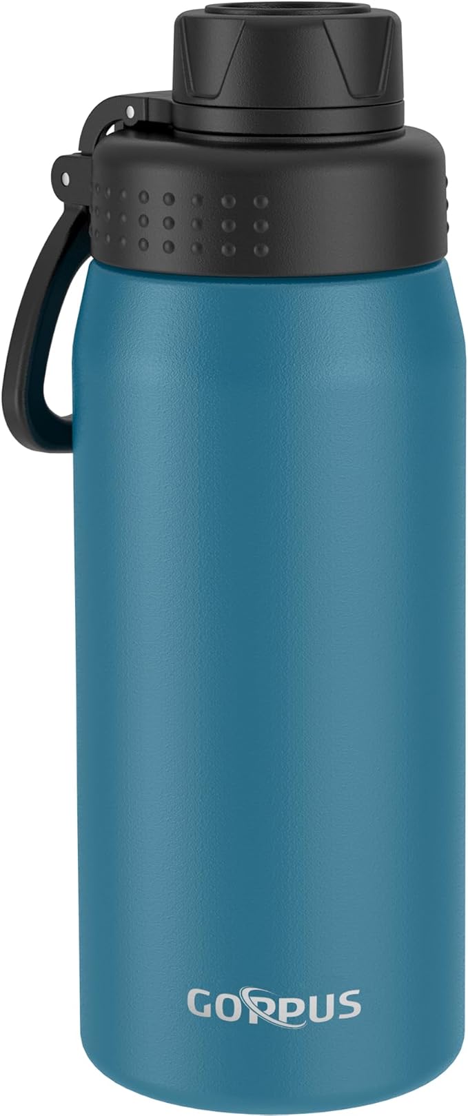 GOPPUS 19oz Kids Water Bottle with Spout Lid, Toddler Water Bottle, Stainless Steel Insulated Water Bottle, Leakproof, BPA Free, Suitable for Boys and Girls for School（Navy Blue）