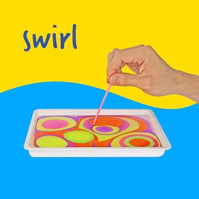 Dan&Darci Marbling Paint Art Kit for Kids - Arts & Crafts Gifts for Girls & Boys Ages 6-12 Years Old - Craft Kits Set - Gift Ideas Activities Toys Age 6 7 8 9 10 Year Olds - Marble Painting Sets