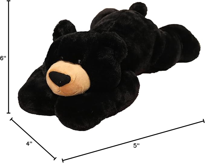 Weighted Stuffed Animals, 29.5" 6.2lbs Weighted Bear Stuffed Animal Toy Cute Black Bear Plush Pillow Weighted Plush Animals Toy