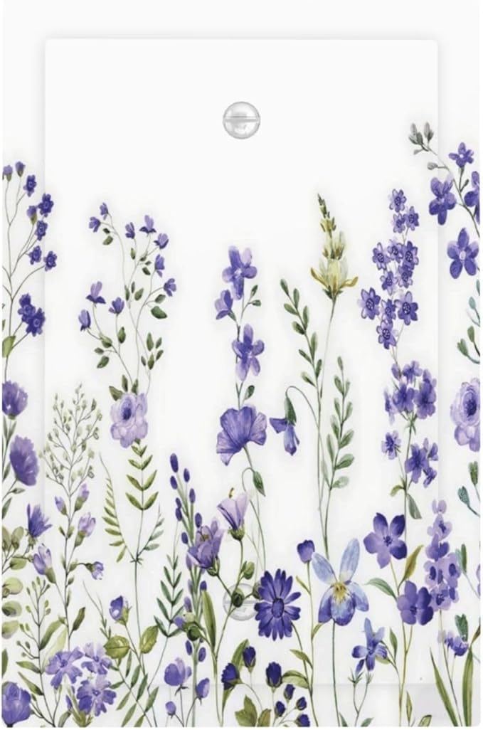 Lavender Wildflowers Purple Flowers Plant Floral Light Switch Cover Plate 1 Gang No Device Blank Electrical Wall Plates Faceplate Decorative Switch Plate Covers for Bedroom Living Room Decor