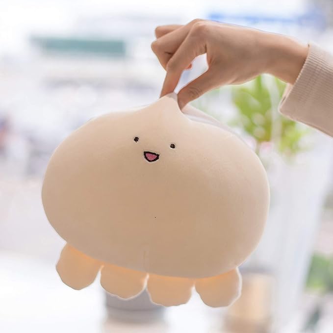 REFAHB 9 inch Cute Octopus Plush Stuffed Animal Body Pillow Fat Cartoon Cylindrical Body Pillows for Kids, Super Soft Hugging Toy Gifts for Bedding, Kids Sleeping Nap Kawaii Pillow, Whiteoctopus