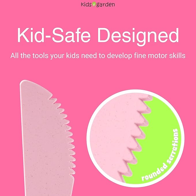 Kids garden Car Plate 8Pcs/Set Bamboo Children Dinnerware Sets - Dishwasher/Microwave Safe Includes Cutlery, Beautiful Plate, Separable Bowls & Cup Happy MealTime, Pink