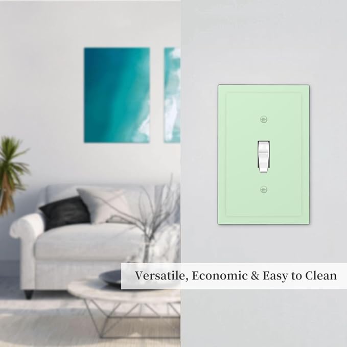 Green 1 Gang Light Switch Cpver Outlet Covers Decorative Single Toggle Wall Plate Electrical Switchplate Faceplate