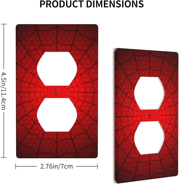 Spider Web Outlet Covers Decorative Electrical Outlets Duplex Outlet 1-Gang Wall Plate Receptacle Wall Outlet Cover