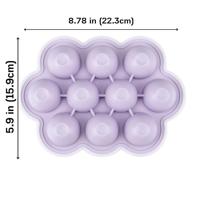 PandaEar 2 Pack Cloud Silicone Baby Food Freezer Tray with Lids, 1oz Measurement Markings for Precise Portioning, BPA Free Storage Containers for Homemade Purees, Breast Milk & Snacks (Pink/Purple)