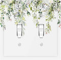 Decorative Switch Plates Green Eucalyptus Leaves Floral Wildflower 2 Gang Double Toggle Outlet Light Switch Cover Wall Plate Electrical Faceplate For Bed Room Living Room Decor