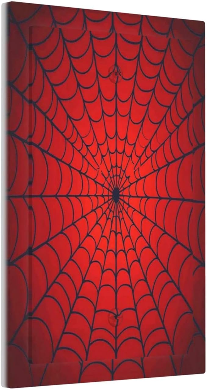 Red Spider Web Black Line Simplicity Light Switch Cover Plate 1 Gang No Device Blank Electrical Wall Plates Faceplate Decorative Switch Plate For Kids Room Home Decor