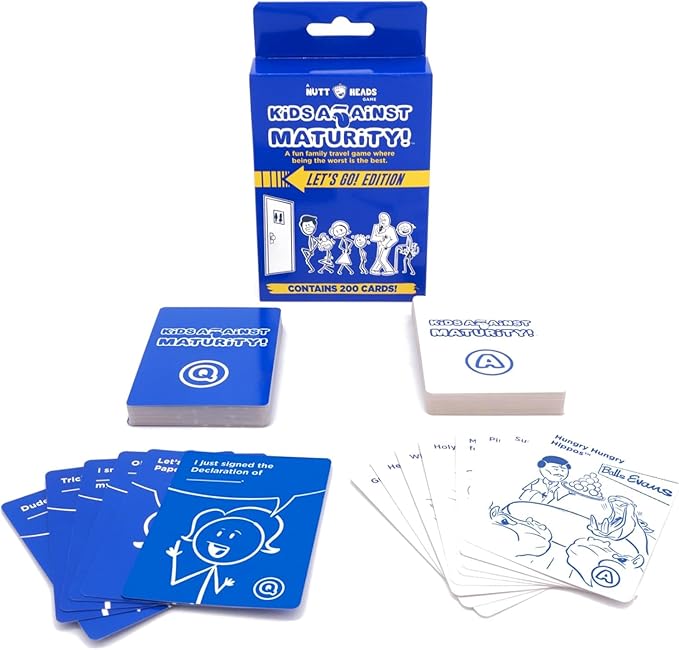 Kids Against Maturity: Funny Family Card Game for Kids Ages 10+ & Parents, Teens & Adults | Hilarious Party Game for Family Game Night | Super Fun (Let's Go Edition)