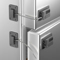 RORMGO Refrigerator Lock, Heavy Duty Fridge Locks for Kids, Freezer Lock with Combination for Refrigerator Drawer Cabinet Safety, Easy to Install No Keys Needed Grey, 2 Packs