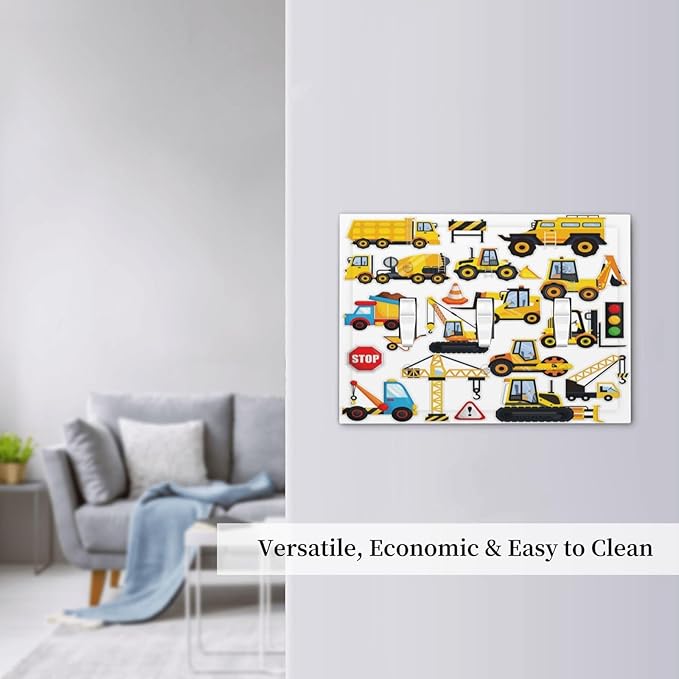 Yellow Truck Cartoon Transportation 3 Gang Light Switch Plate Decorative Triple Toggle Wall Plate Cover Electrical Faceplate Switchcover for Kidroom Bathroom Home Bedroom Art Panel Decor
