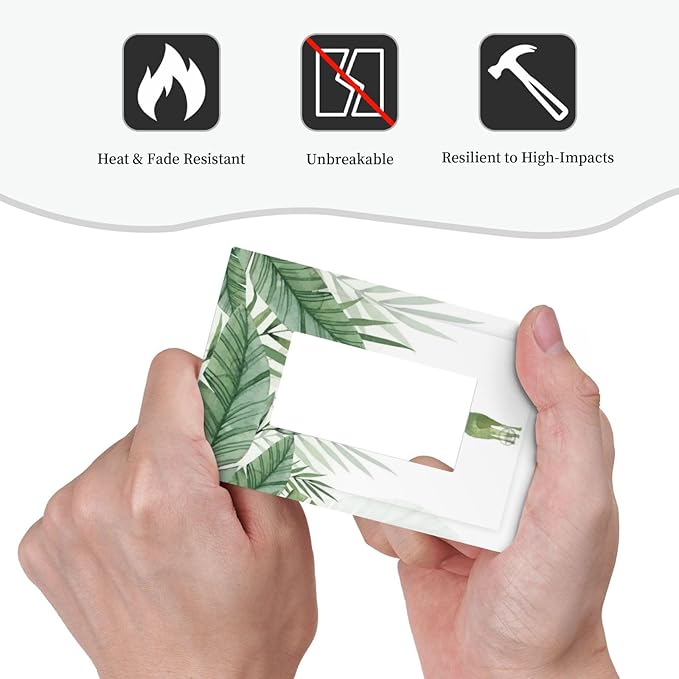 Deer Banana Leaves Palm Trees Green Plants Decorative Outlet Covers 1 Gang Single Rocker Light Switch Cover Plate Wall Plates GFCI Faceplate for Bed Room Living Room Decor