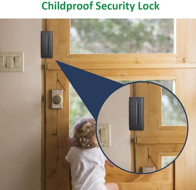 Home Security Door Lock Child Proof Door Reinforcement Lock for Kids Safety Withstand 800lbs Metal Door Lock Security Front Child Safety Door Latch Lock Top High Security Door Locks for Interior Lock