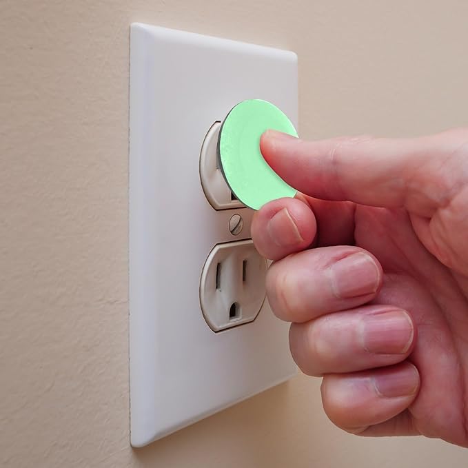 Pure Avocado Green Pattern Outlet Plug Covers - 12/24 Pack Safety Electrical Plug Protectors