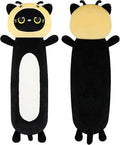 22 inch Black Cat Bee Stuffed Plush Toy, Kitty Stuffed Animals Honeybee Body Pillow, Kawaii Soft Plushie Gfit for Kids Boys Girls, Birthday