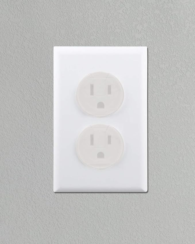 Vmaisi 38 Pieces Clear Outlet Covers Baby Proofing - Electrical Safety ChildProof Plug Protector - (Clear, 38 Pack)