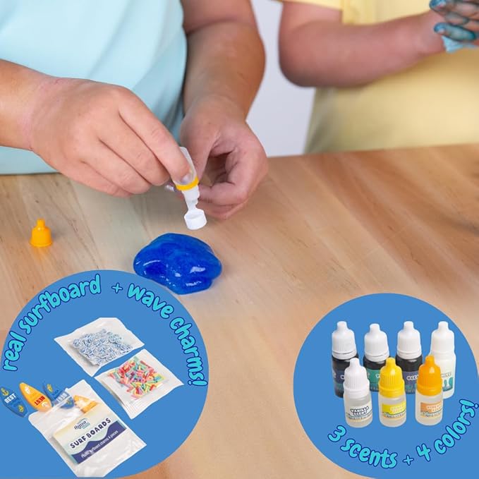 Aqua Endless Summer Surf’s Up DIY Slime Kit – Beach and Surf-Themed STEM Activity with Summer Vibes