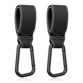 Baby Stroller Hooks for Hanging Bags, Universal Stroller Clips Accessories, Mommy Hook for Diaper Bag, Shopping Cart, Purse, Backpack - 2 Pack, Black