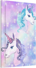 Purple/Blue Rainbow Unicorn Decorative 1 Gang No Device Blank Wall Plate Oversize Kid Girl Fantasy Cute Stars Cartoon Electric Unused Receptacle Decorator/Gfci Light Outlets/Switches Face Plate Cover