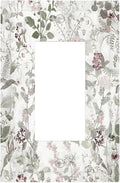 Boho Floral Leaf Vintage Watercolor Flower Decorative Outlet Covers 1 Gang Single Rocker Light Switch Cover Plate Wall Plates GFCI Faceplate for Farmhouse Bedroom Decor