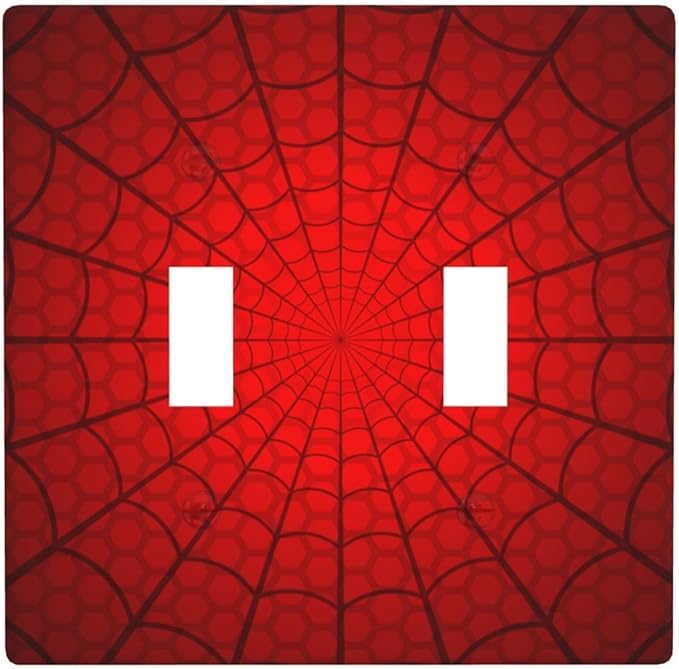 Spider Web Double Light Switch Cover Plates Decorative 2 Gang Wall Plate Double Toggle Lightswitch Cover