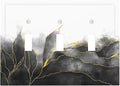 Decorative Switch Plates Black And Gold Marble White Golden Leaves 3 Gang Wall Plate Faceplate Triple Toggle Light Switch Cover Electrical Wall Panels for Bedroom living Room Decor