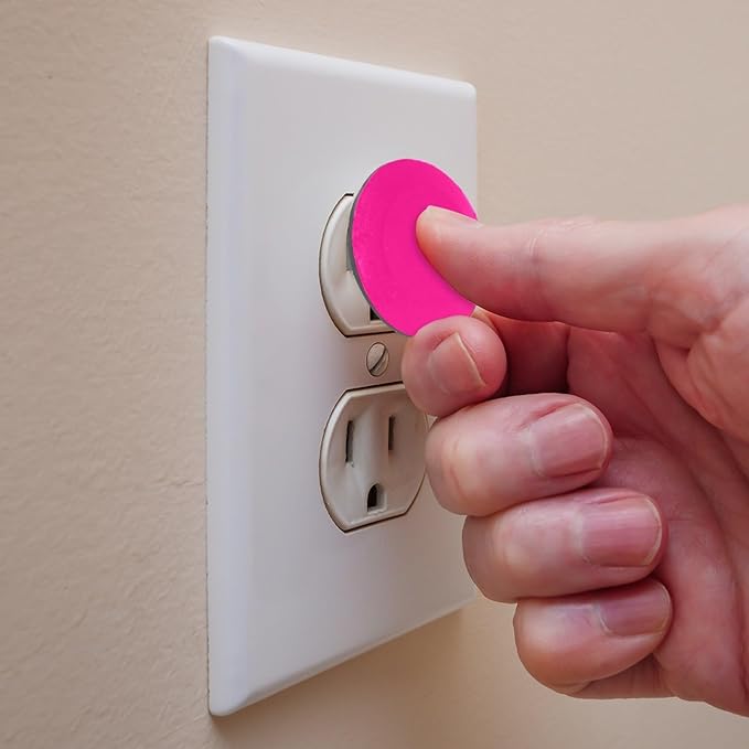 Pure Rose Pink Pattern Outlet Covers Baby Proofing Child Proof Plug Covers for Electrical Outlets Easy Install Outlet Plug Covers
