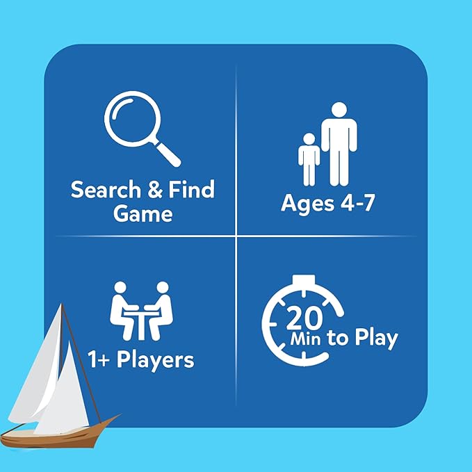 Skillmatics Scavenger Hunt Card Game - Found It Beach, Outdoor Learning Educational Game Collections, Perfect for Kids and Families Who Love Board Games, 50 Waterproof Cards, Gift for Ages 4, 5, 6, 7