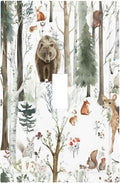Snow Bear Fox Deer Forest Squirrel Wild Life Animal Decorative Light Switch Cover 1 Gang Single Toggle Device Electrical Faceplate Switchplates Decorator Outlet Wall Plate for Farmhouse Kids Room