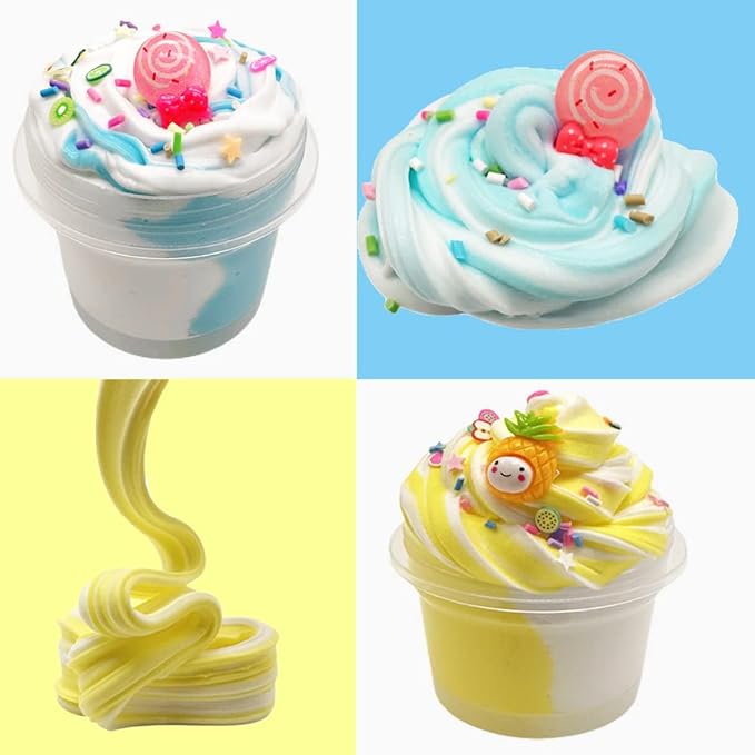 Butter Slime Kit Two-Toned 9 Packed for Girl Boys Party Favors Toys, Stocking Stuffers for Kids 6 7 8 9 10 11 12 Years Old