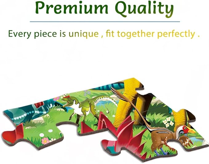100 Piece Puzzles for Kids Ages 4-6 6-8 8-10, 100 Piece Dinosaur Learning Educational Jigsaw Puzzles, Kids Puzzles Ages 5-8 Gifts for Girls Boys - Every Piece is Unique
