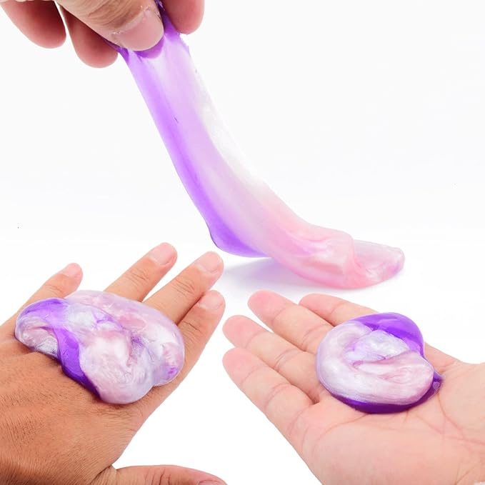 15 Pack Galaxy Slime Kit, Stretchy and Non-Sticky, Play Education and Birthday Gift, for Girls Boys Kids Party Fun Stress Relief Toys, DIY Ideas Stress Relief Toys.