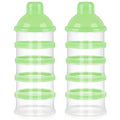 Accmor Formula Dispenser On The Go, 5 Compartments Stackable Formula Container for Travel, Baby Milk Powder Kids Snack Container, BPA Free