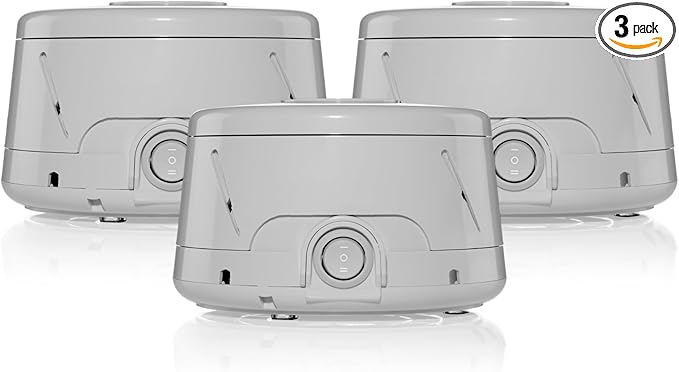 Yogasleep Dohm Classic (Gray 3 Pack) The Original White Noise Machine, Soothing Natural Sound From A Real Fan, Noise Cancelling For Office Privacy, Travel & Meditation, Sleep Therapy For Adults & Baby
