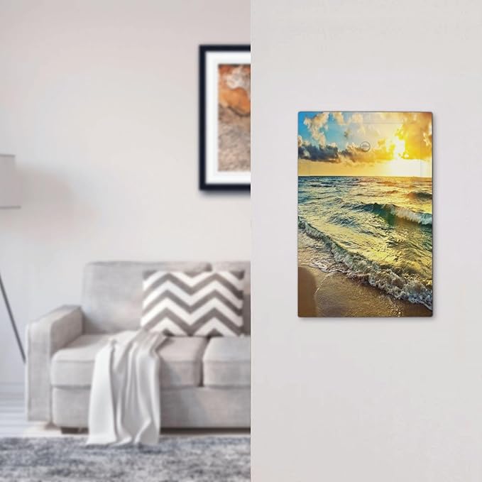 Sea Ocean Beach Sun Wave Sunrise 1 Gang No Device Wall Plate Decorative Blank Light Switch Cover Switchplate Electrical Faceplate for Bathroom Home Bedroom Art Decor
