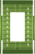 Football Field Single Rocker Switch Cover - 1-Gang Standard US Size Game Day Gridiron Light Switch Covers, Vintage Football Design for Boys Room Decor