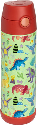 Snug Insulated Kids Water Bottle with Straw & Spout – Double-Wall Stainless Steel, Leakproof, Easy-Flip Lid – For School, Travel, Toddlers & Big Kids - Dinosaurs, 17oz