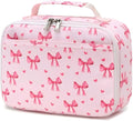 LOIDOU Lunch Box for Kids Boys Girls Insulated Lunch Bag Thermal Meal Tote Reusable Lunch Pail Bags for School Travel (Bow Tie Pink)