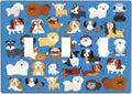 Cute Animal Dogs Puppy Decorative Outlet Cover Triple Toggle Light Switch Plate Cover Electricity Receptacles Plates For Home Kitchen Living Bedroom 6.38 * 4.5