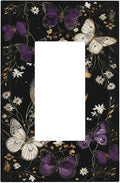 Decorative Outlet Covers Boho Crescent Moon Butterfly 1 Gang Single Rocker Light Switch Cover Plate GFCI Wall Plates Electrical Switch Plate Cover for Bedroom Home Decor
