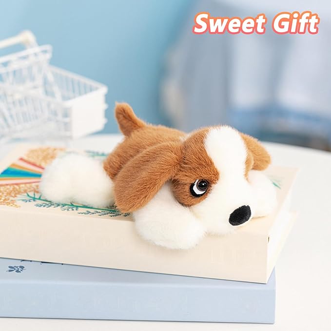 PEACH CAT Basset Hound Dog Stuffed Animal Cute Puppy Plushies Small Plush Toys Gifts for Kids