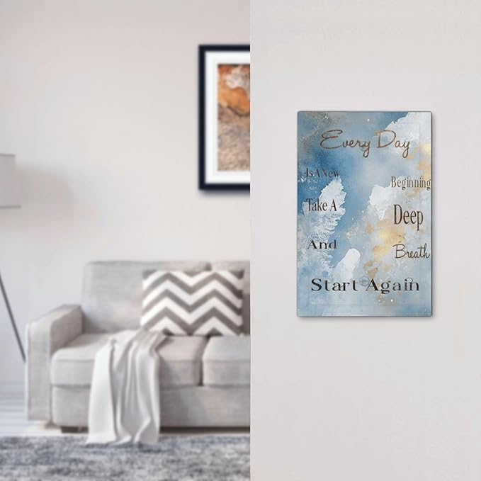 Decorative Light Switch Cover Plate Motivational Quotes Blue Abstract Texture 1 Gang No Device Single Blank Outlet Covers Wall Plates for Electrical Outlets Faceplate for Home Decor