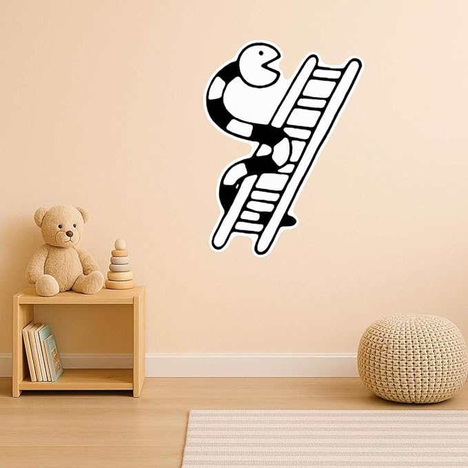 Azeeda 'Snakes & Ladders' White Premium Vinyl Decal Sticker – Waterproof, Durable & Easy to Apply - Ideal for Car Bumpers, Windows, Bins and More (DW00155450)