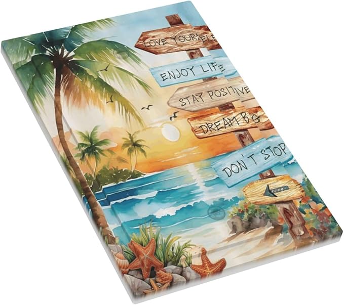 Tropical Beach Palm Tree Summer Coastal Ocean Sunset Light Switch Cover Plate 1 Gang No Device Blank Electrical Wall Plates Faceplate Decorative Switch Plate for Bedroom Living Room Decor