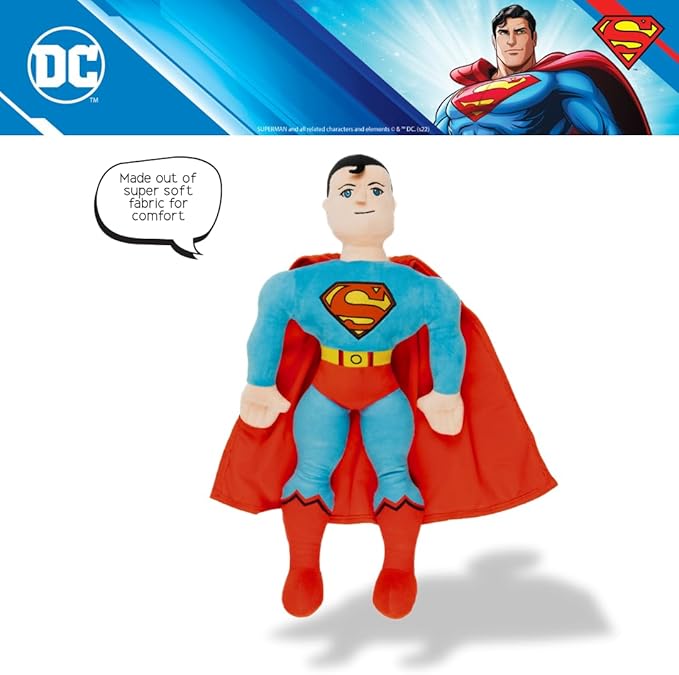 Superman Plush Cuddle Pillow Buddy 20 Inch, Kids Bedding Super Soft & Cozy, DC Superhero, (Officially Licensed Product) by Franco