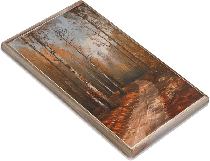 Decorative Art Light Switch Covers Maple Path 1 Gang No Device Blank Switchplate Electrical Faceplate for Home Decor