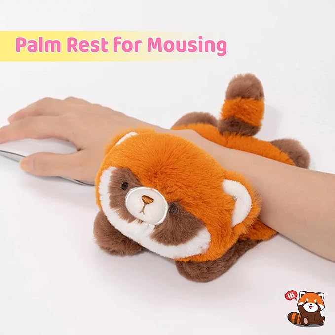 PEACH CAT Red Panda Stuffed Animal Cute Plushies Small Plush Toys Birthday Gifts for Kids Orange
