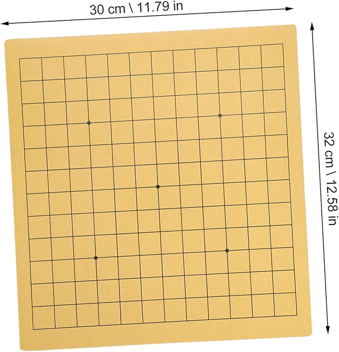 KOMBIUDA Double-Sided Wooden Go Chessboard Set for Boys and Girls 2pcs Portable Folding Board Game Storage for Travel and Family Fun