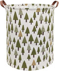 Large Storage Bins,Canvas Fabric Laundry Basket Collapsible Storage Baskets for Home,Office,Toy Organizer,Home Decor (Tree)