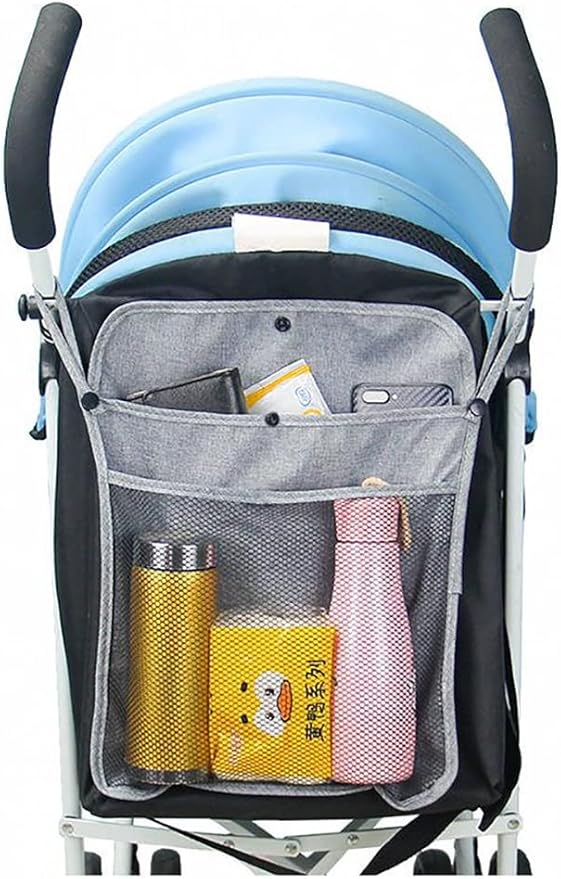 Baby Stroller Organizer Grey Infant Toddle Mesh Stroller Organizer,Detachable Straps easy hang on strollers (Grey)